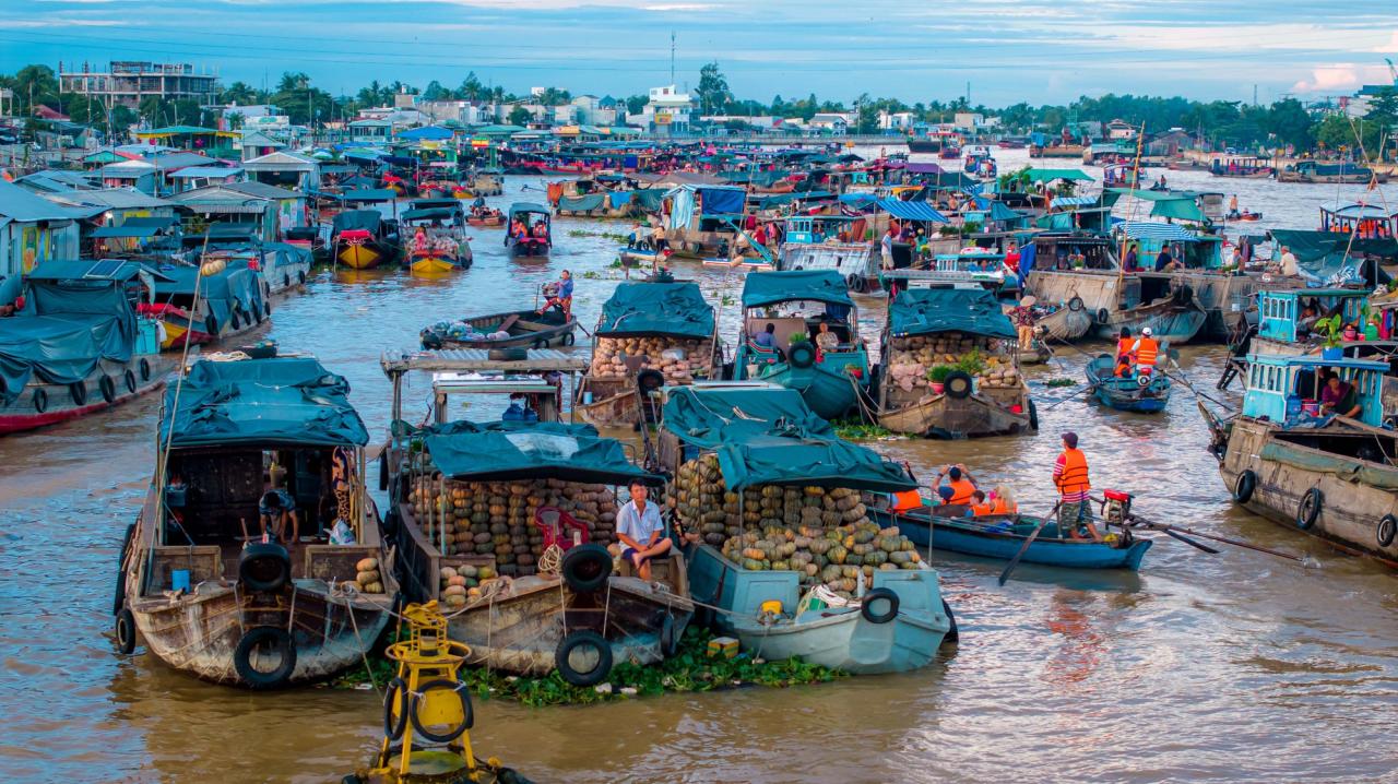 Marchés Flottants du Delta du Mékong Vietnam